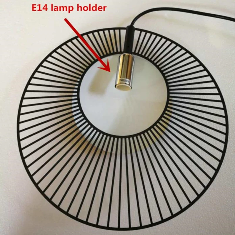 Black pendant lights LED post modern lighting Metal Restaurant Lamp Loft E14 Bulb Cable Adjustable kitchen island pendant lights