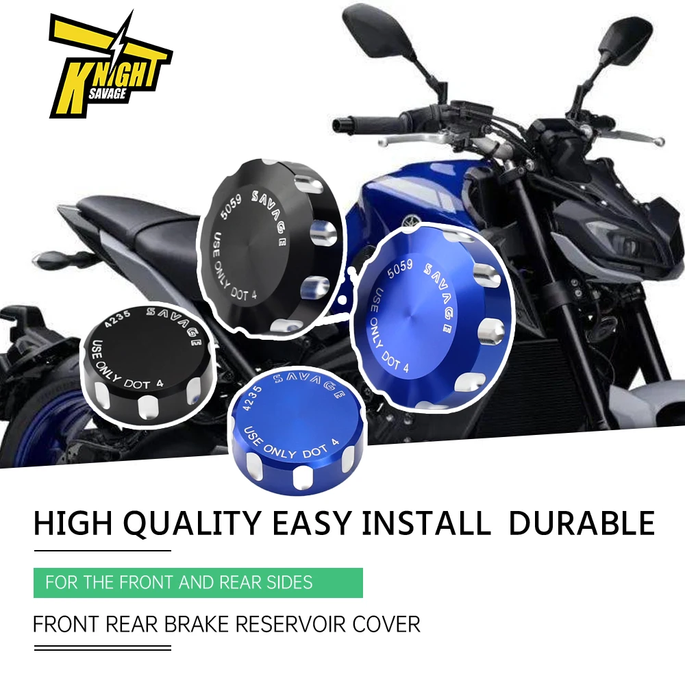 

Front Rear Brake Reservoir Cover For YAMAHA MT09 MT-09 YZF R7 R9 Motorcycle Accessories CNC Master Cylinder Fluid Oil Tank Caps