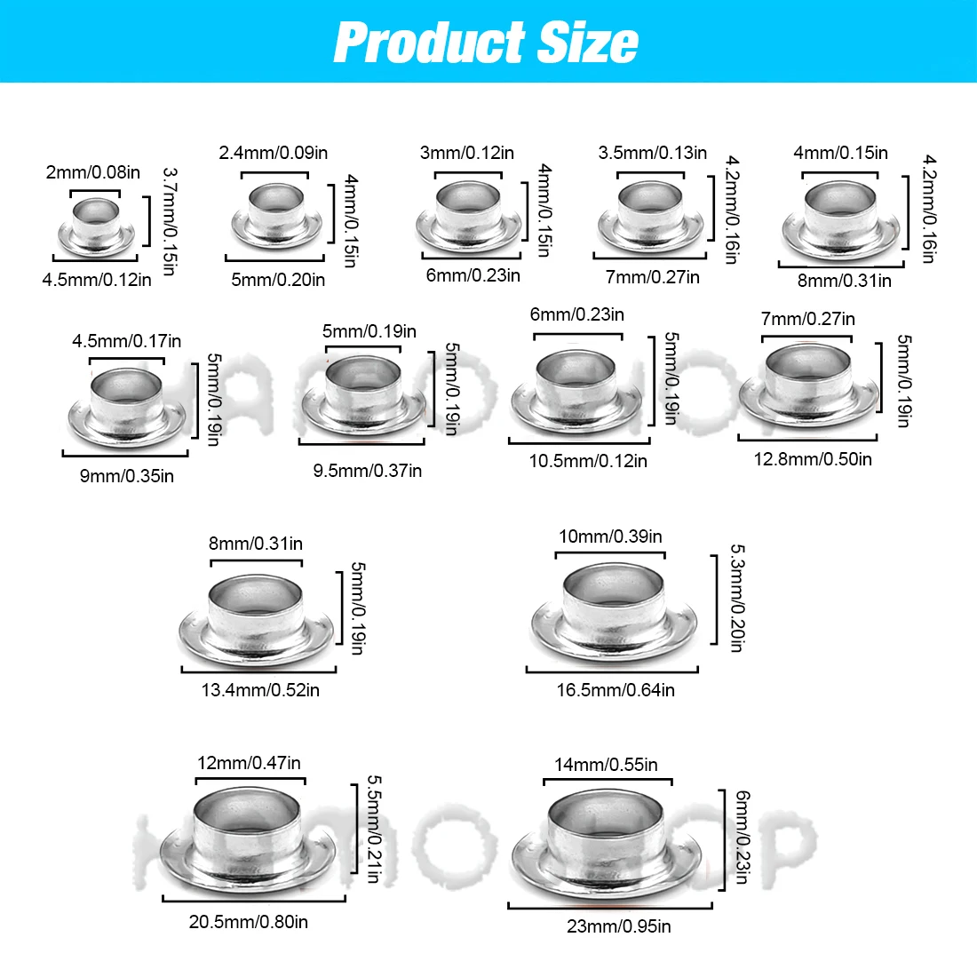 100Pcs Loch Metall Ösen Ösen Silber Farbe mit Washer Für Diy Leather Zubehör Schuhe Gürtel Kappe Tasche Tags Kleidung