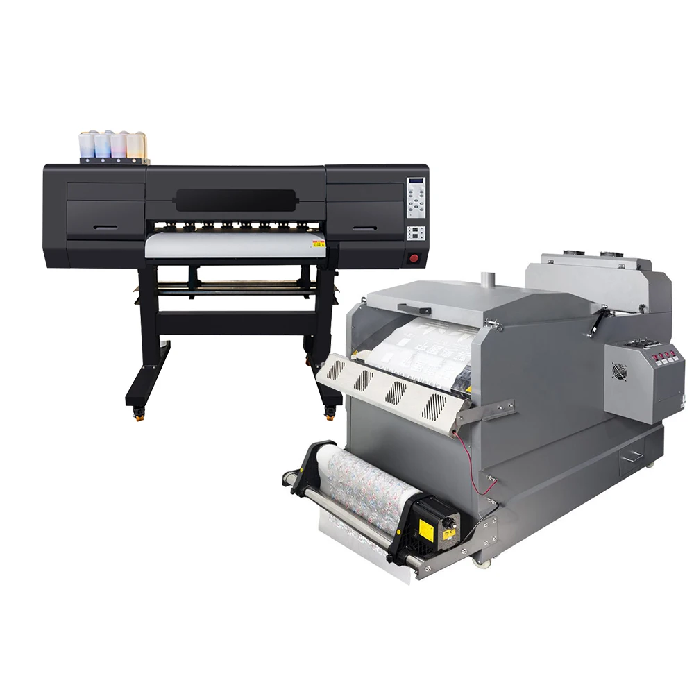 DTF Heat Press Machine For DTF Print  PET Heat Press Machine + Shaking Powder Machine