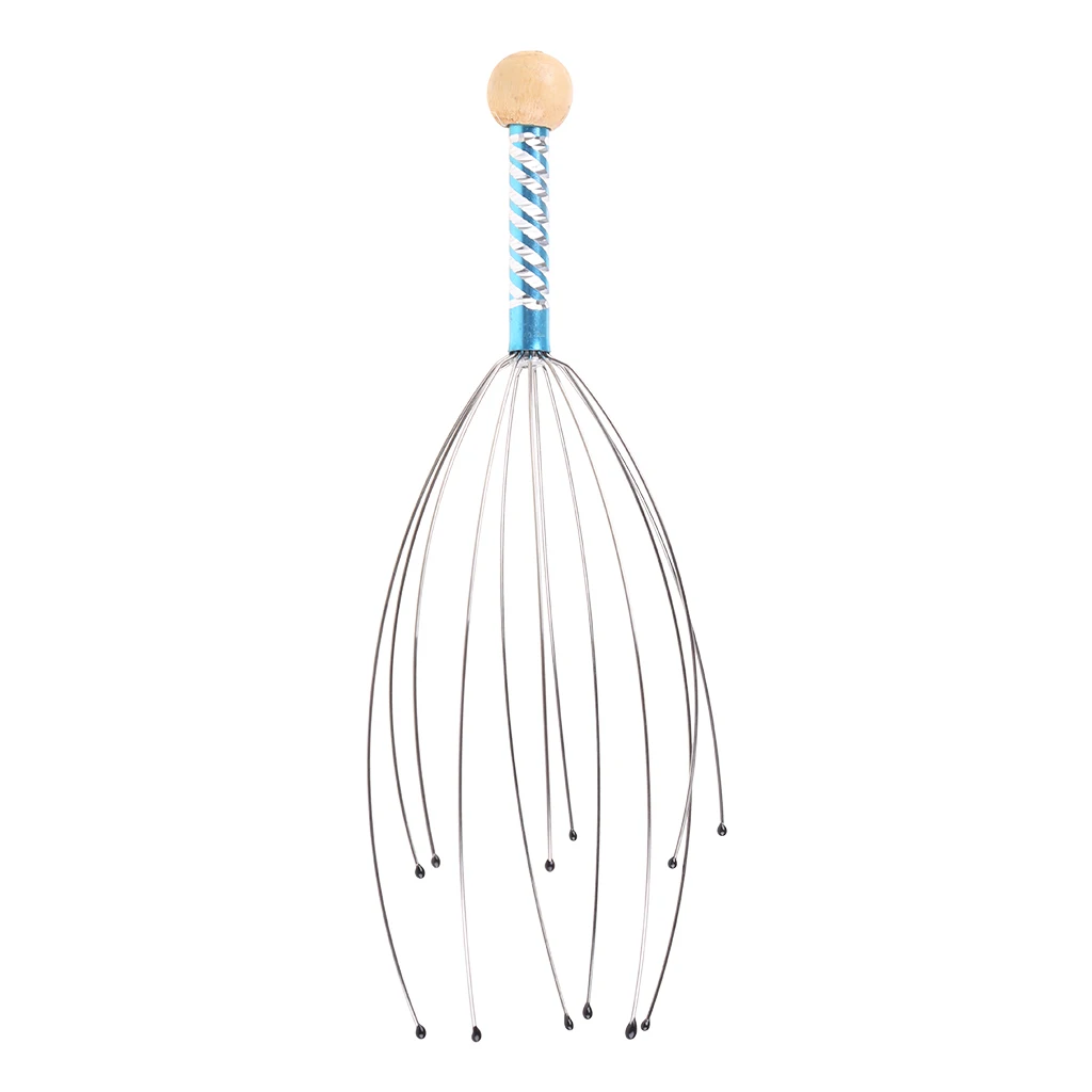Scalp Massager, Lots Of Head Neck Scalp Massager Equipment Stress Relax With Wood Handle,Relieve Stress