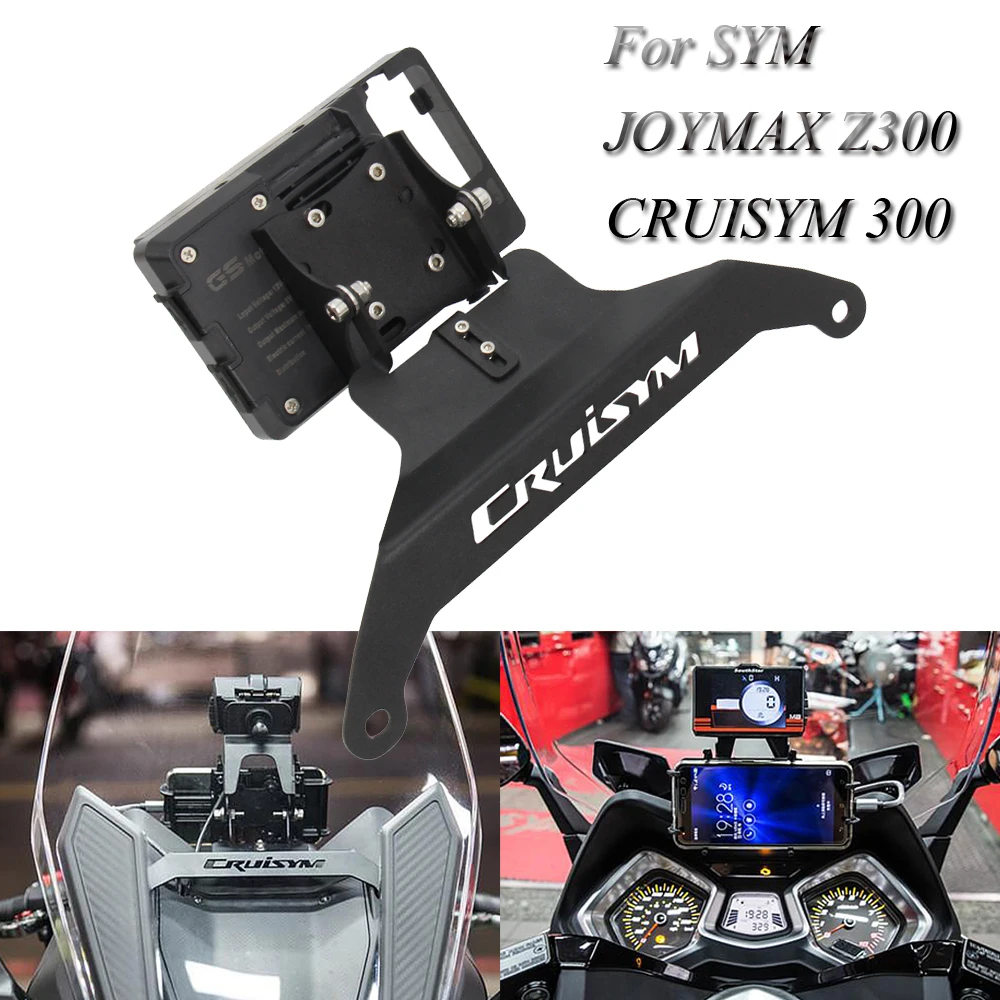 

For SYM JOYMAX Z 300 2018-2019 CRUISYM 300 2017 2018 2019 Motorcycle Bar Mobile Phone bracket GPS front Stand Holder Smartphone