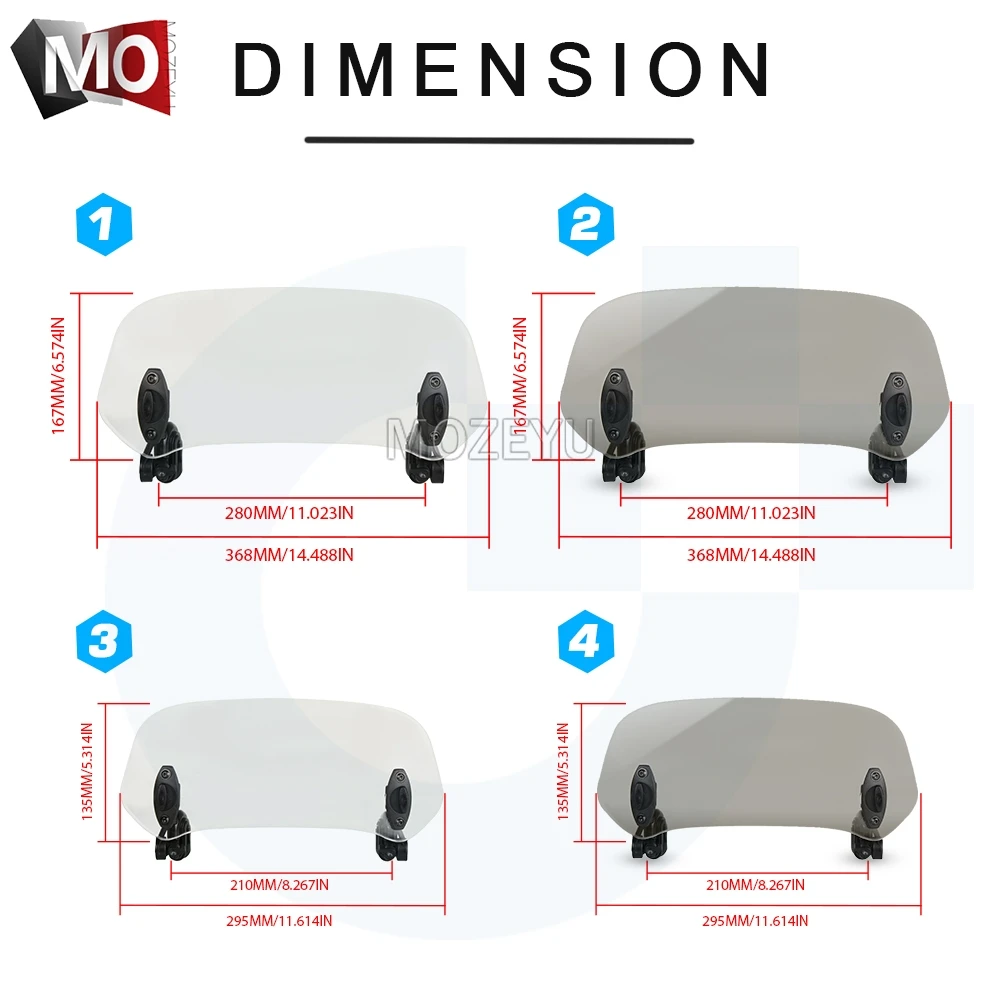 Alerón de extensión para parabrisas de motocicleta, Deflector de aire para Honda CBR1000F, CBR1000RR, CBR1100XX, CBR125R, CBR150R, CBR250