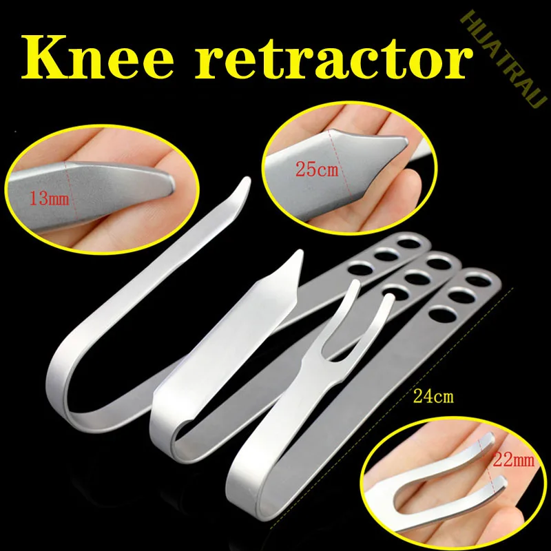 

Knee retractor orthopedic instruments medical tibial plateau bone pry retractor reverse single and double teeth