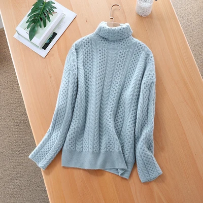 New Cashmere Sweater Women\'s Turtleneck Wool Loose Pullover Fashion Cashmere Warm Knitted Cashmere sweater