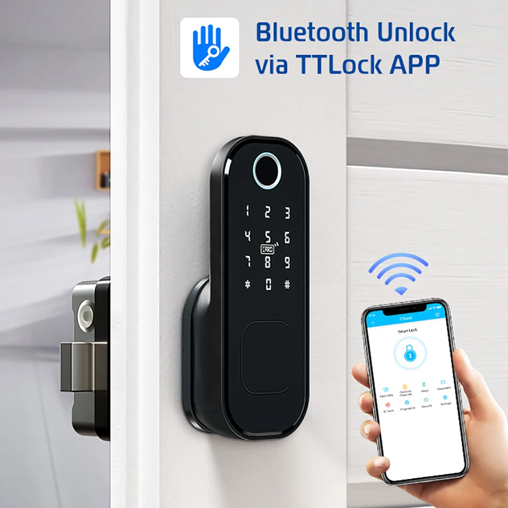 TUYA / TTLock APP WIFI Smart Door Lock 5 in 1 Fingerprint Password Waterproof Unlock Support Alexa & Google Assistant