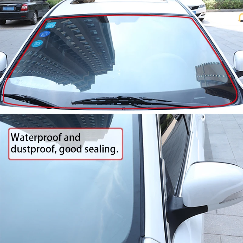 BLALION Car Rubber Seal Strips Auto Seal Protector Sticker Window Edge Windshield Roof Rubber Sealing Strip Noise Insulation