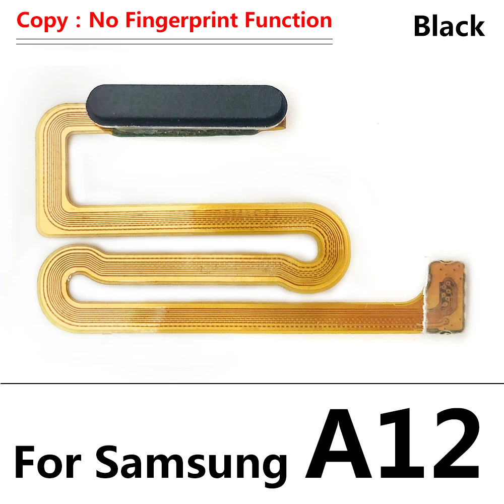 10Pcs，Tested For Samsung A12 A125F Fingerprint Sensor Home Return Key Menu Button With Power On Off Volume Side Button Key Flex