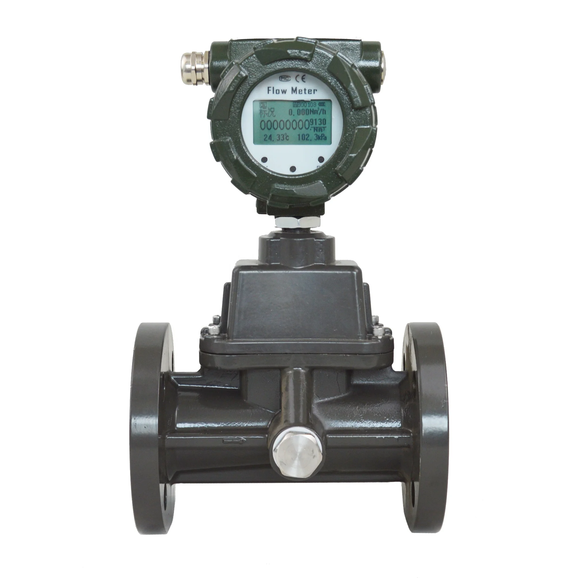 2'' inch DN50 Precession vortex flowmeter measure compressed natrual gas flow sensor air flow sensor