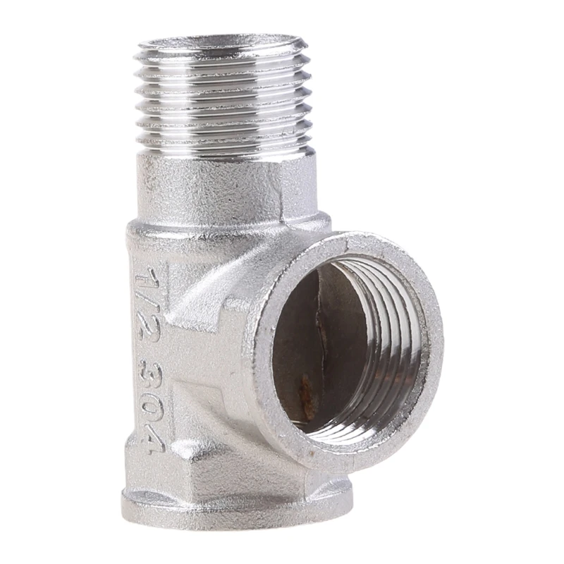Тройник G1/2 дюйма, 3-ходовые фитинги для труб, Т-образный резьбовой клапан из нержавеющей стали A0NC