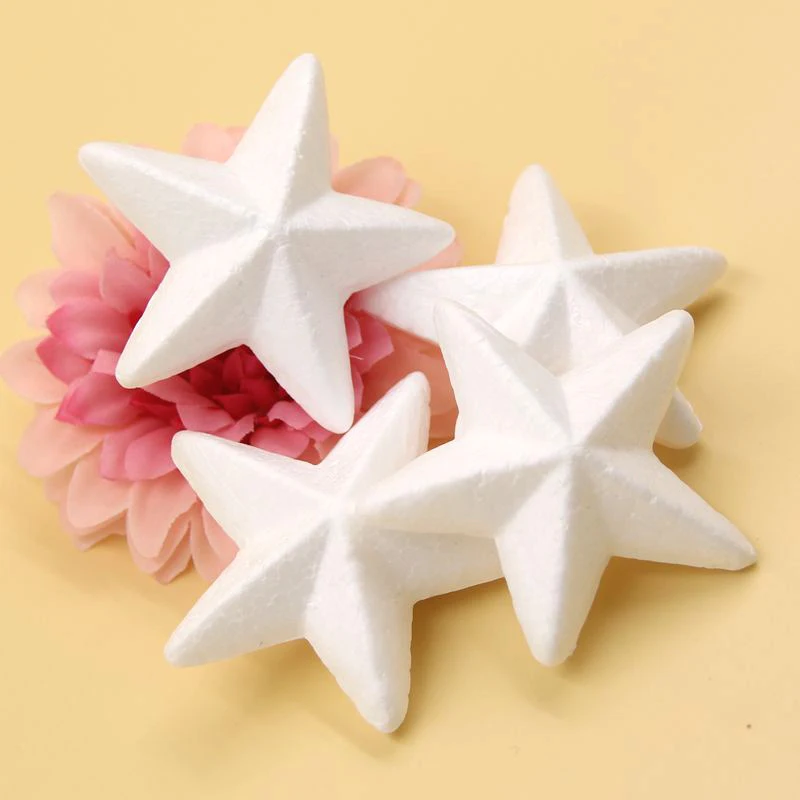 10PCS 74MM Christmas Ornaments Stars Modelling Polystyrene Styrofoam Foam Ball DIY Craft Kids Gifts Christmas Party Decorations