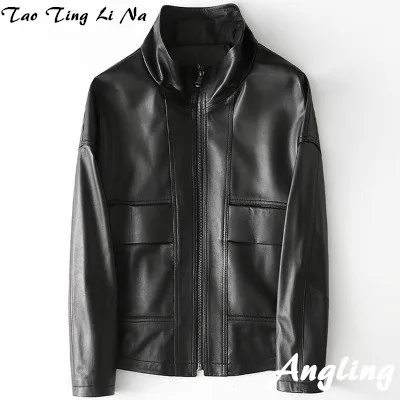 

Top brand Women Spring 2020 Genuine Real Sheep Leather Jacket H45 high quality