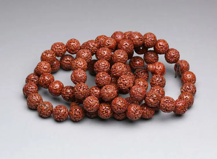 12-14mm Old Polish Rudraksha seeds Tibetan Buddhism Amulet Bracelet