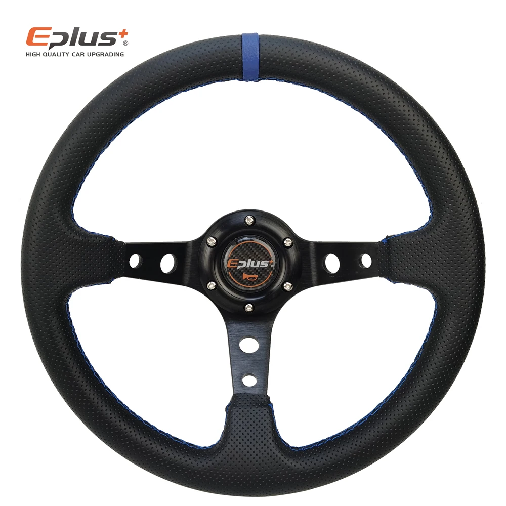 EPLUS Car Sport Steering Wheel PVC Racing Type High Quality Universal 320MM Or 350MM Aluminum Retrofit Modified Auto Styling