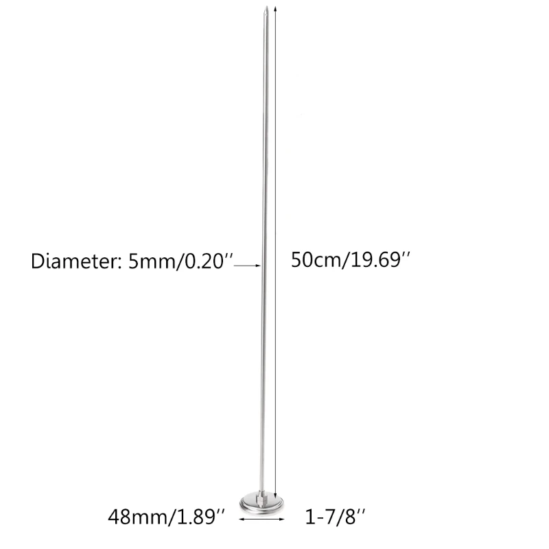 50cm Premium Stainless Steel Compost Soil Thermometer Garden Backyard 0-120 Degree