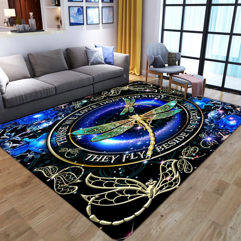 Natural Scenery 3D Carpets for Living Room farm horse printed Rug Bedroom Anti-slip Carpet Large washable soft flannel floor mat