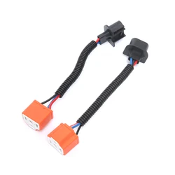 2pcs for H13 Male to H4 9003 Female Adapter 75W Headlight Fog Light Wire Conversion Cable Connector Fit for Jeep Wrangler