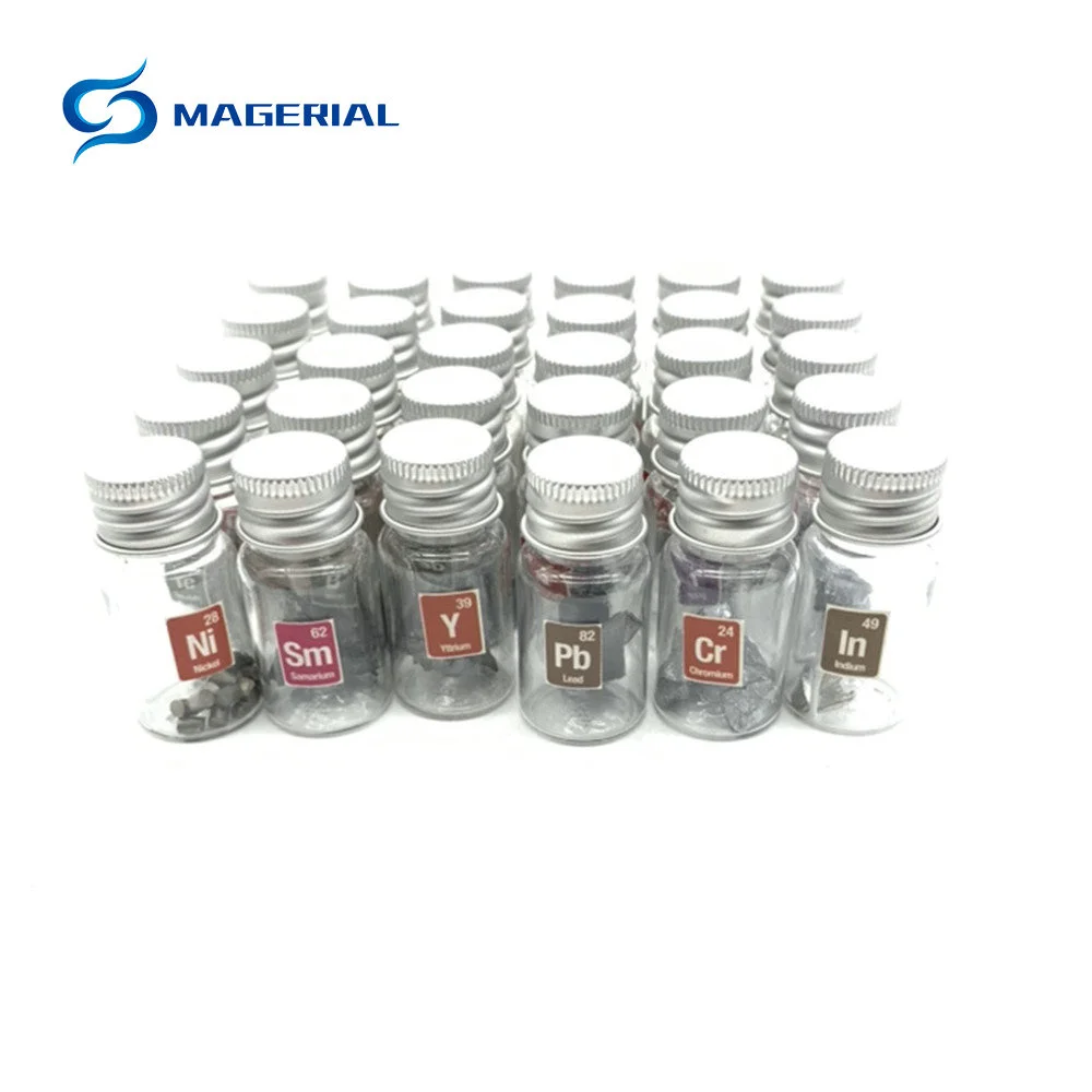 30 campioni di elementi flacone flacone metallo Non metallico terre Rare per collezioni fiale fiala combinazione Manganese Ni Au Te Fe V