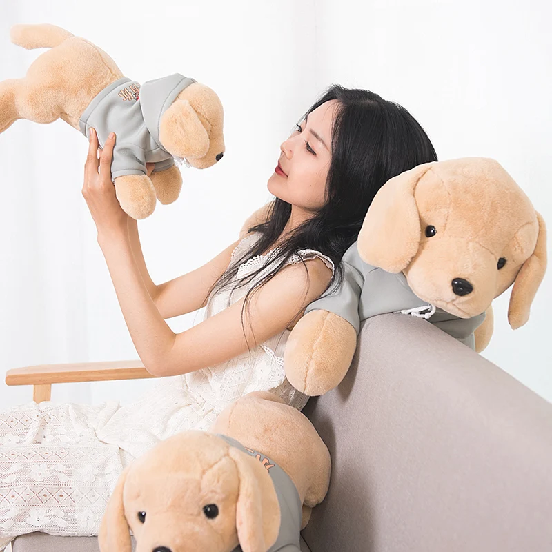 Golden Retriever Plush Toys Stuffed Animal Puppy Doll Soft Labrador Dog Pillow Appease Gifts for Kids Girls Baby Room Decoration