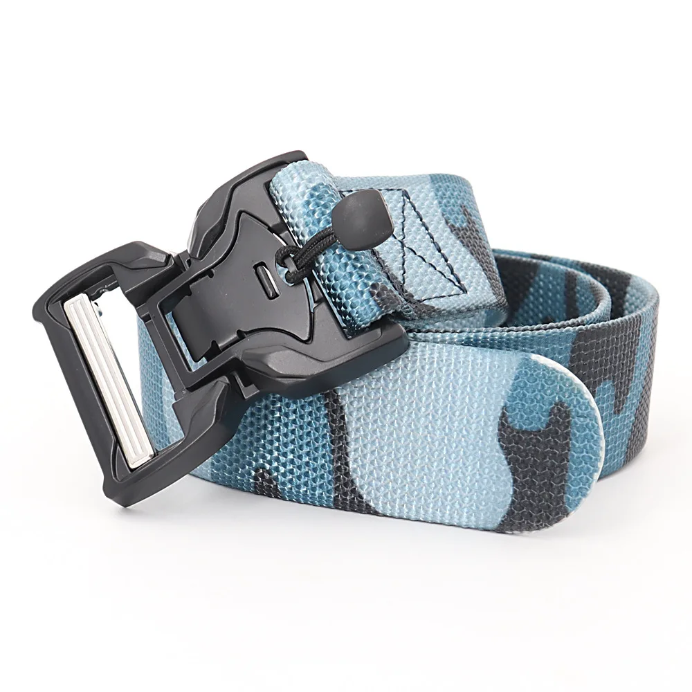 2021 Men's Magnetic Iron Belt Buckle Belt Police Duty Tactical Belt Men's tactical pull up activity Buckle Belt for women