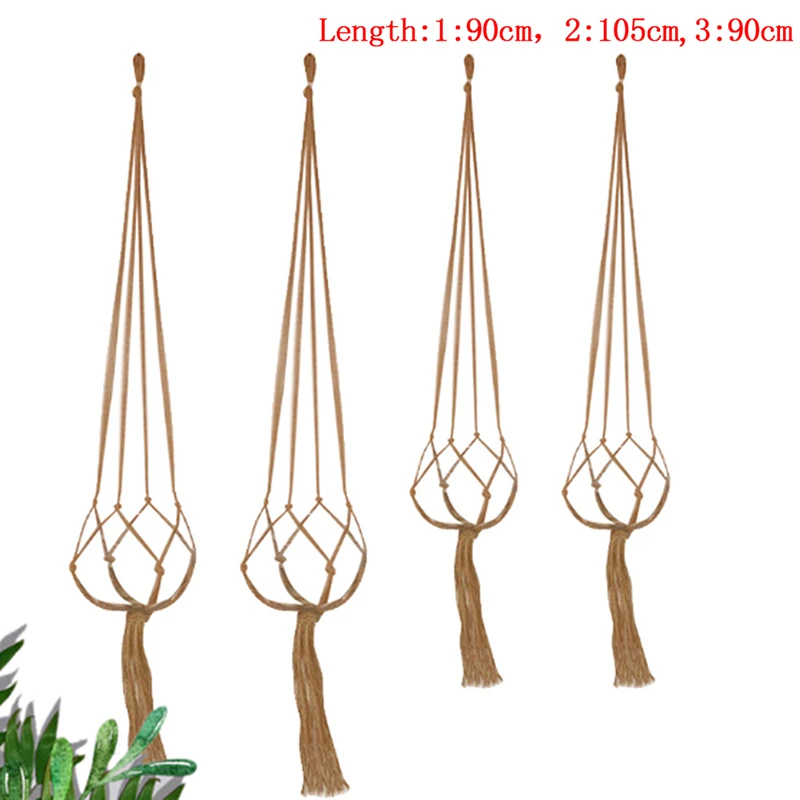 

1pcs Pot Holder Hot Sales 100% Handmade Macrame Plant Hanger Flower /pot Hanger For Wall Decoration Countyard Garden