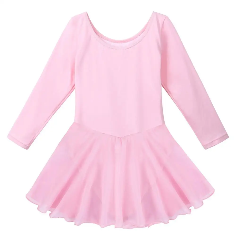 BAOHULU Girls Ballet Dress Cartoon Pink Horse Children Birthday Party Dress Ballerina Ballet Dress Girls Long Sleeve Costumes