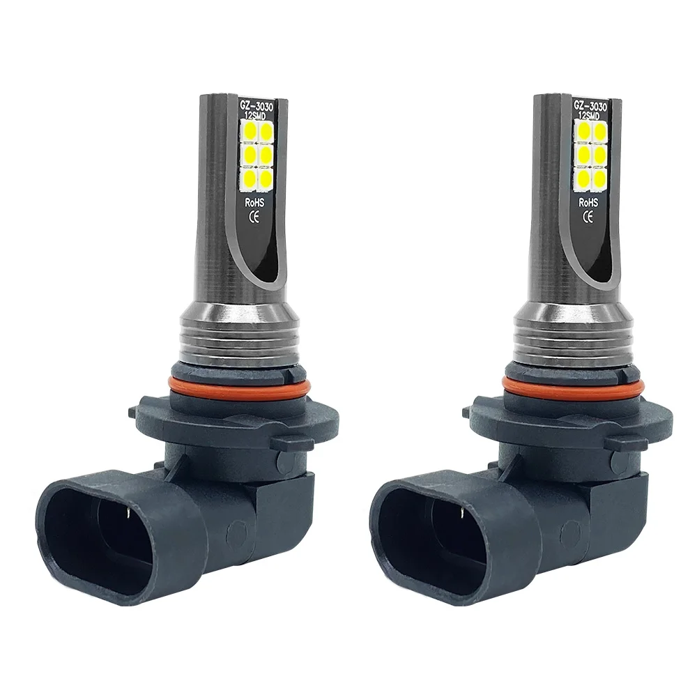 2Pcs 9005 HB3 LED Bulbs 3030 H4 H7 H1 H11 H8 H9 9006 HB4 Auto Car Fog Signal Turn Light Driving Lamp White Amber Blue Yellow