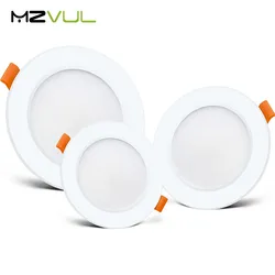 화이트 Led 다운라이트 매립형 실내 Led 천장 램프 3W 5W 9W 12W AC220V Led 스포트 램프 거실 로비 바 카운터 사무실