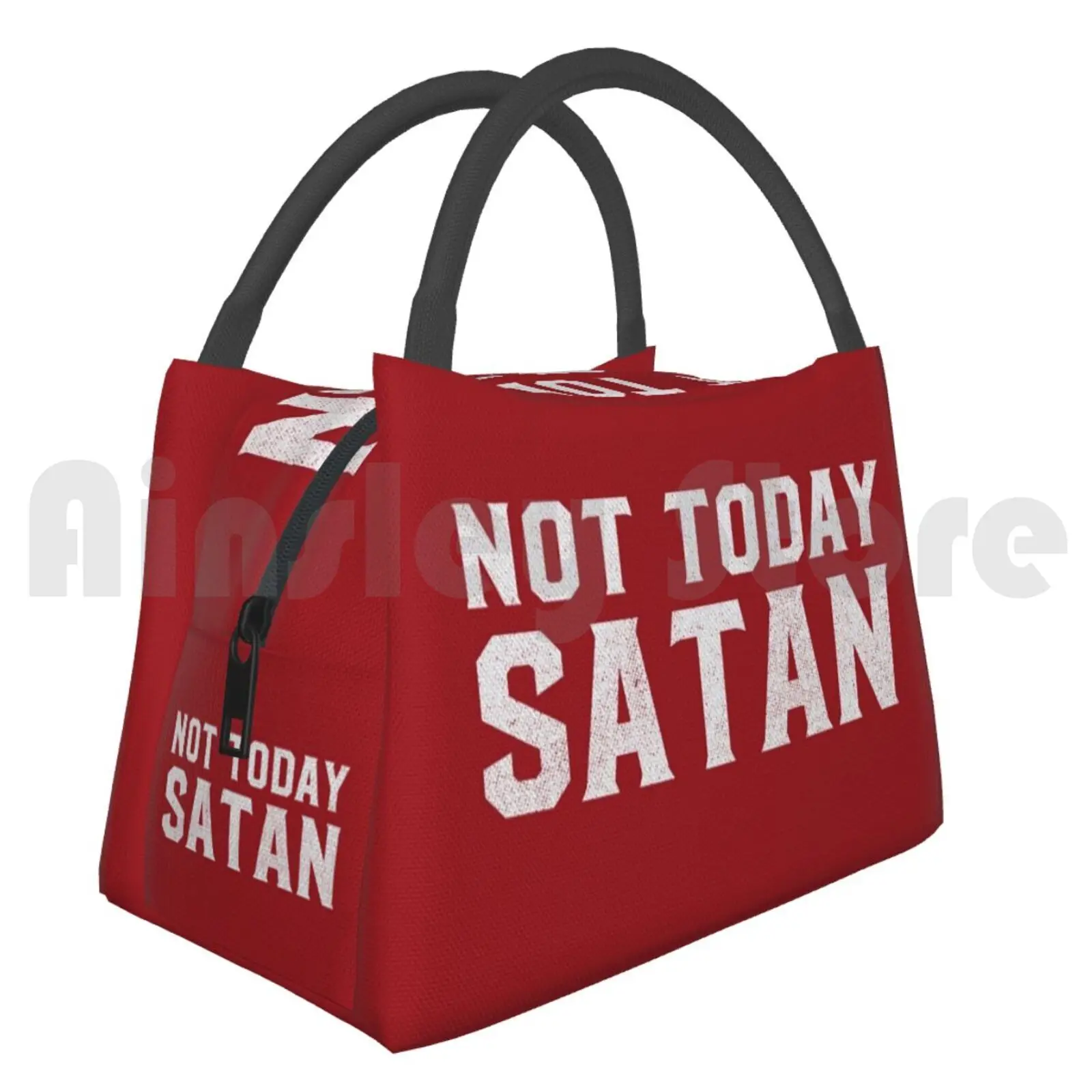 Portable Insulation Bag Not Today Satan Satan Not Today Distressed Faithful Inspire Inspiration Daily