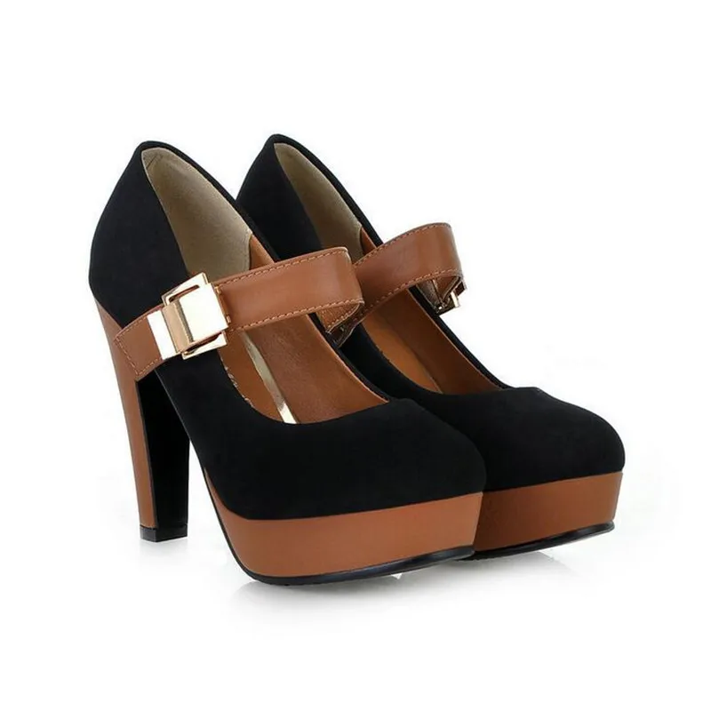 Women Shoes Pumps Fashion High Heels Shoes Ankle Strap Pumps Women Office Shoes Ladies Platform Women Heels 34-43