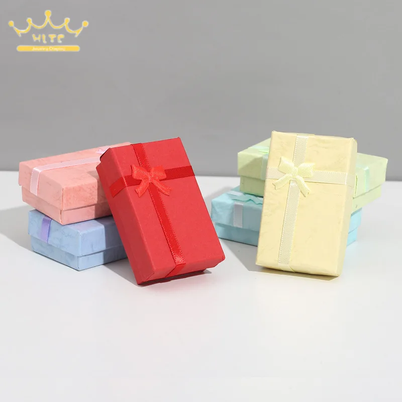 

Assorted Colors Trinket Box Jewelry Sets Display Box Necklace Earrings Ring Box 5*8*2.5cm Packaging Gift Box Mixed 24pcs/Lot