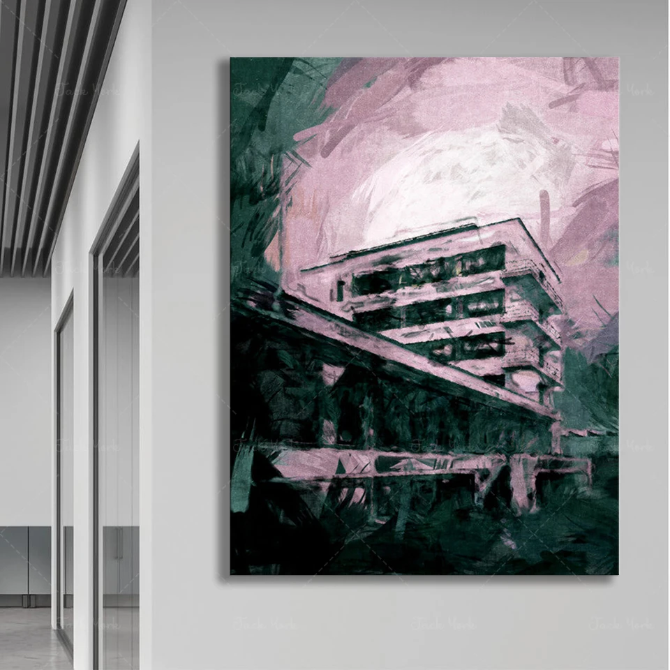 Poster And Prints BAUHAUS 100 Walter Gropius Dessau Poster Picture Wall Art For Home Office Decor Drop Shipping
