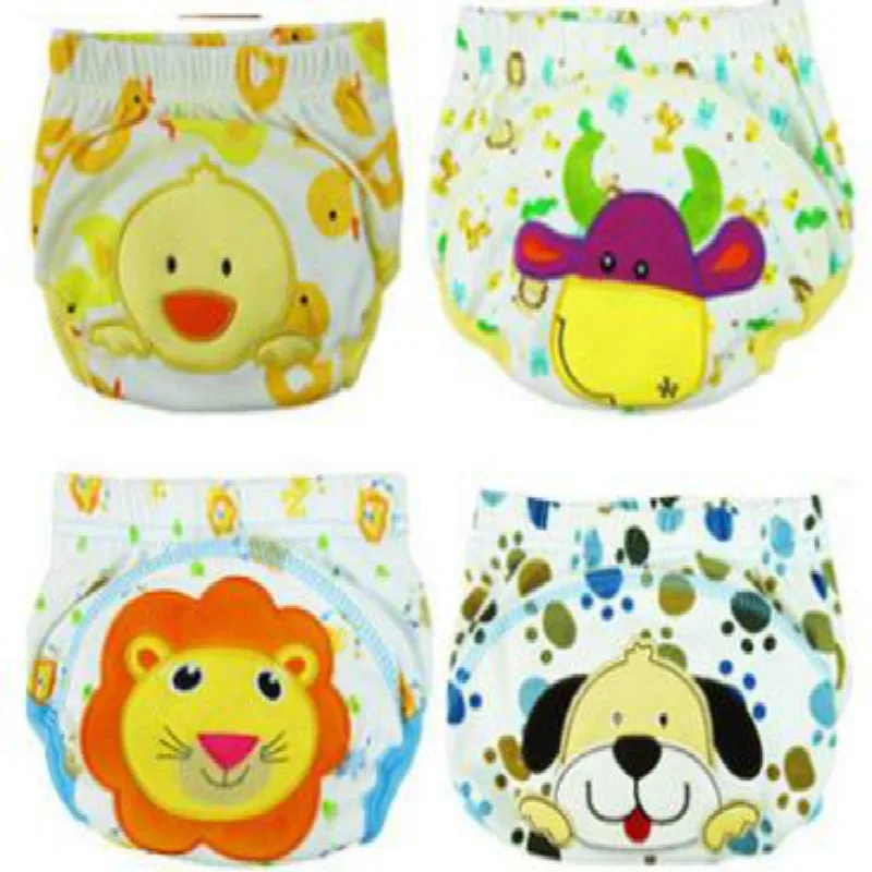 3pc bebê fraldas adorável dos desenhos animados à prova dpoágua do bebê potty treinamento pant calcinha newbear urina calças respirável não à prova