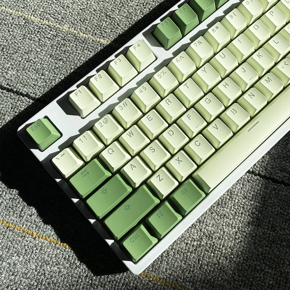 GMK-KEY Matcha green Keycap OEM Profile pbt Double shot Keycaps For MX Switches dz60 Anne Pro2 gk61 SK61 68 108 Key Cap iso Keys