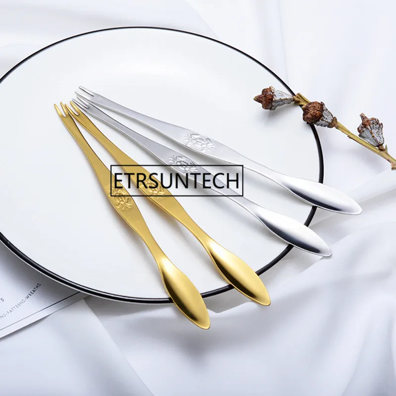 

100pcs Stainless Steel Crab Needle Crab Forks Spoon Lobster Crab Seafood Fork Food Clips Tool Accessory