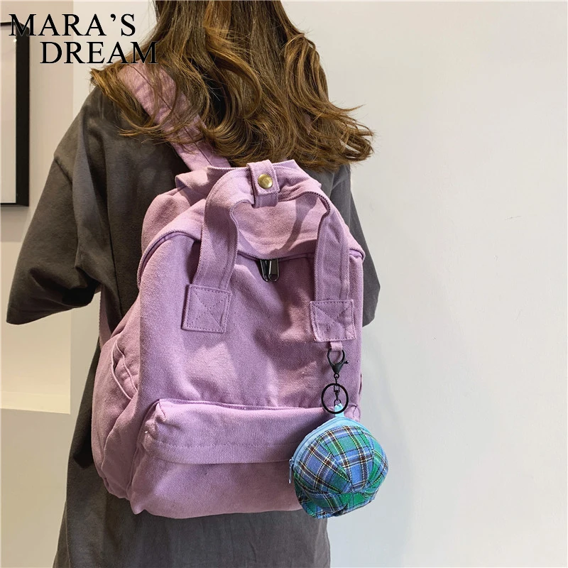 Mara\'s Dream Women Backpack Canvas Art Girls School Bags Casual Lady School Backpack Cute Student Book Bags Korean Cool Rucksack