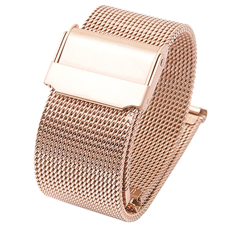 Milanese Loop Bracelet Stainless Steel Band Double Insurance Buckle for Daniel Wellington 16 18 20 MM Bracelet Wrist Watchband image 3