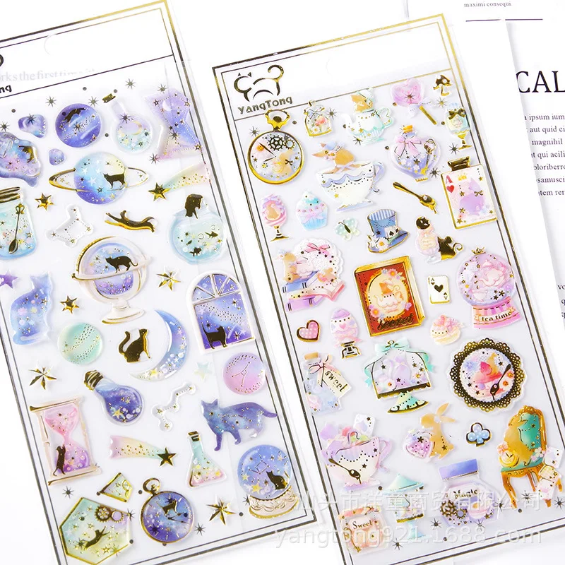 

20sets/lot Kawaii Stationery Stickers Planet Cat Diary sticker pack DIY Craft Scrapbooking Album Junk Journal Happy