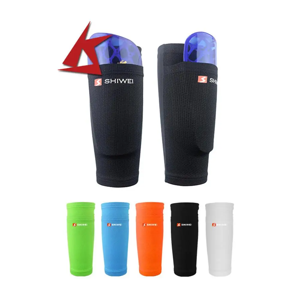 1 Pair Adults Soccer Training Shin Guards Ultralight Pads Football Protective Adjustable Band Leg Protector Sports Shin Brace