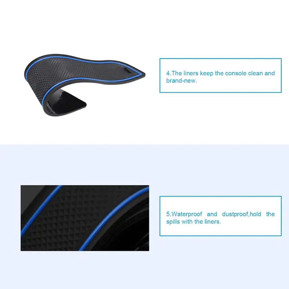 LFOTPP Door Slot Mat for Ceed 2018-2022 / XCeed 2020-2022 Car Anti-slip Rubber Gate Slot Pad Interior Kia Ceed Accessories 2022