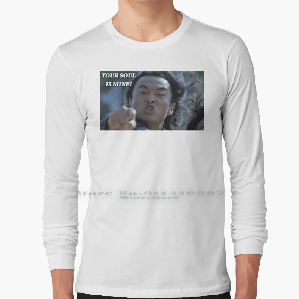 Your Soul Is Mine!! 100% Cotton Long Sleeve T Shirt Mortal Kombat Movies Soul Shang Tsung Fighter Funny Tee Short Sleeve Long