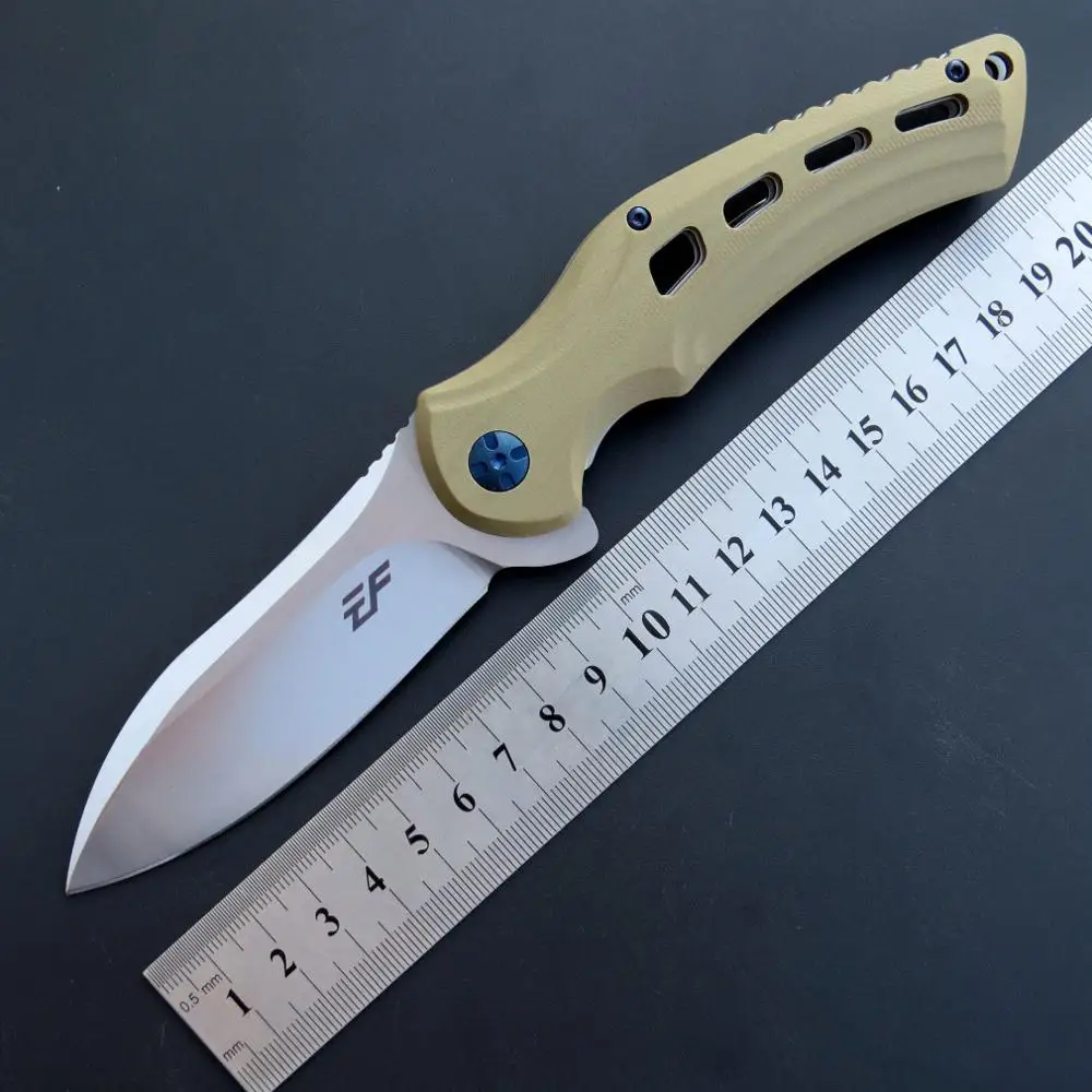 Eafengrow-eafengrow Folding Pocket Jackknife Camping Sobrevivência Pocket Knife Caça Portátil Tactical Ferramenta Edc d2 G10 Ef937