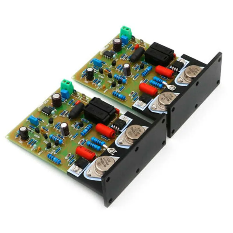 

One Pair QUAD405 Clone MJ15024 100W+100W 8R Amplifier Finished Board w/ Angle Aluminum