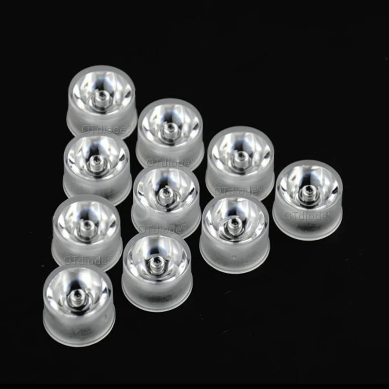 50pcs/lot Waterproof LED Lenses 15 30 45 60 90 120 Degree, 20mm Optical PMMA LED Collimator Lens For Wall Washer Lamp