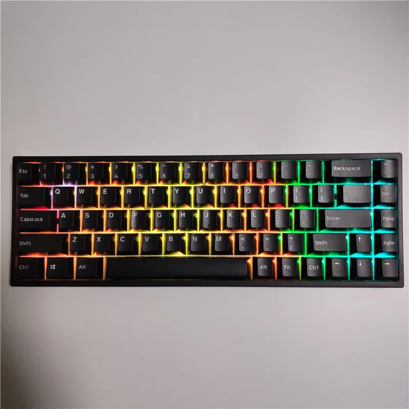 Black PBT keycap Bluetooth Hotswap RGB Mechanical Keyboard 68 keys Gaming MAC NJ68 Keydous