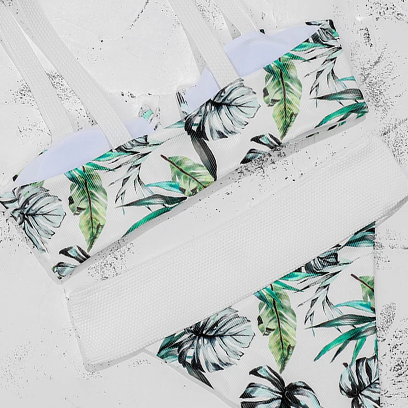 ZTVitality feuille imprimé nœud Bikinis Push Up Bikini 2025 nouveauté soutien-gorge rembourré à armatures taille moyenne maillot de bain Sexy maillots de bain femmes