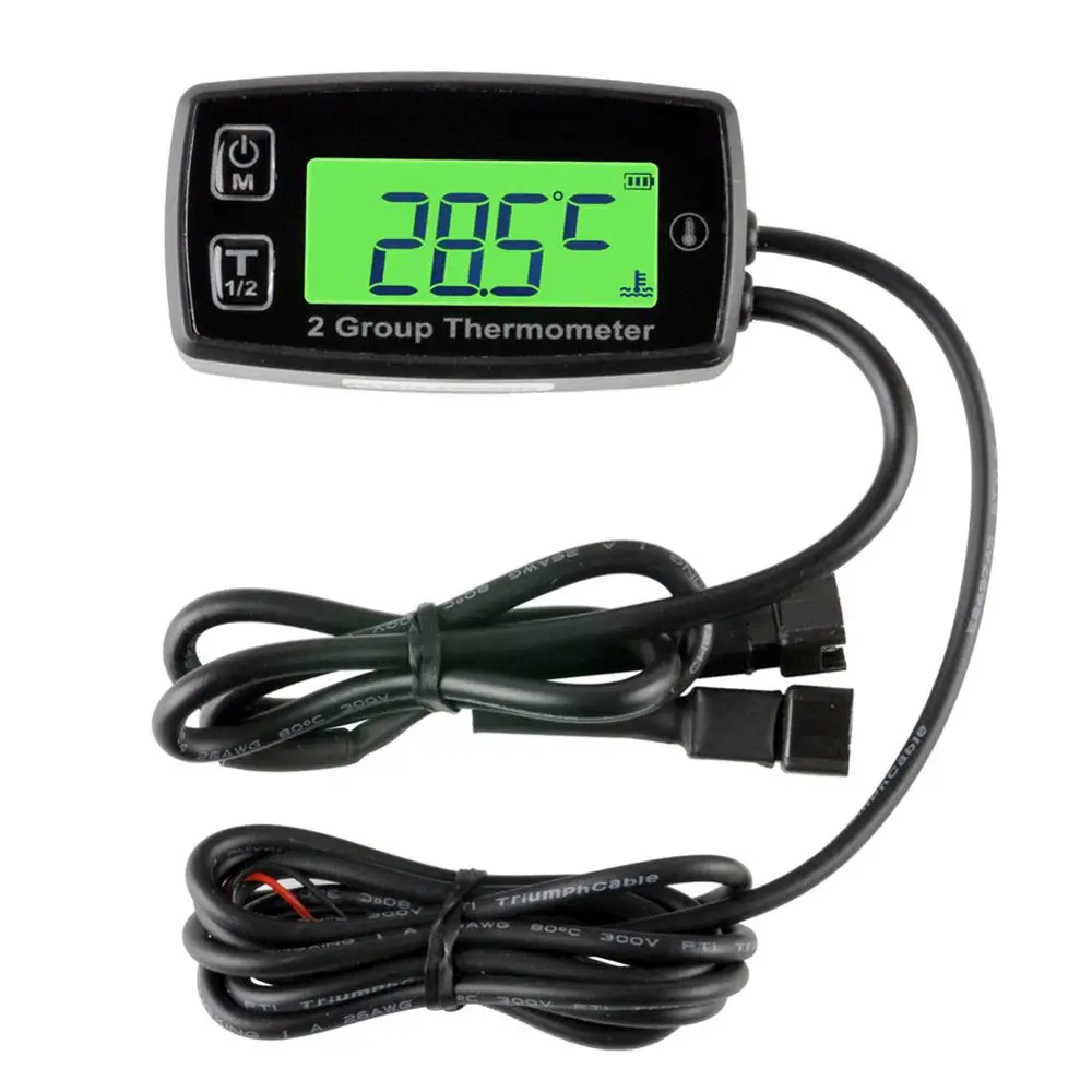 Thermometer Digital Temperature Meter 2 TEMP METER for Generator Motorcycle Motorbike ATV Boat Engine Oil Bike Motorcycle ATV TM