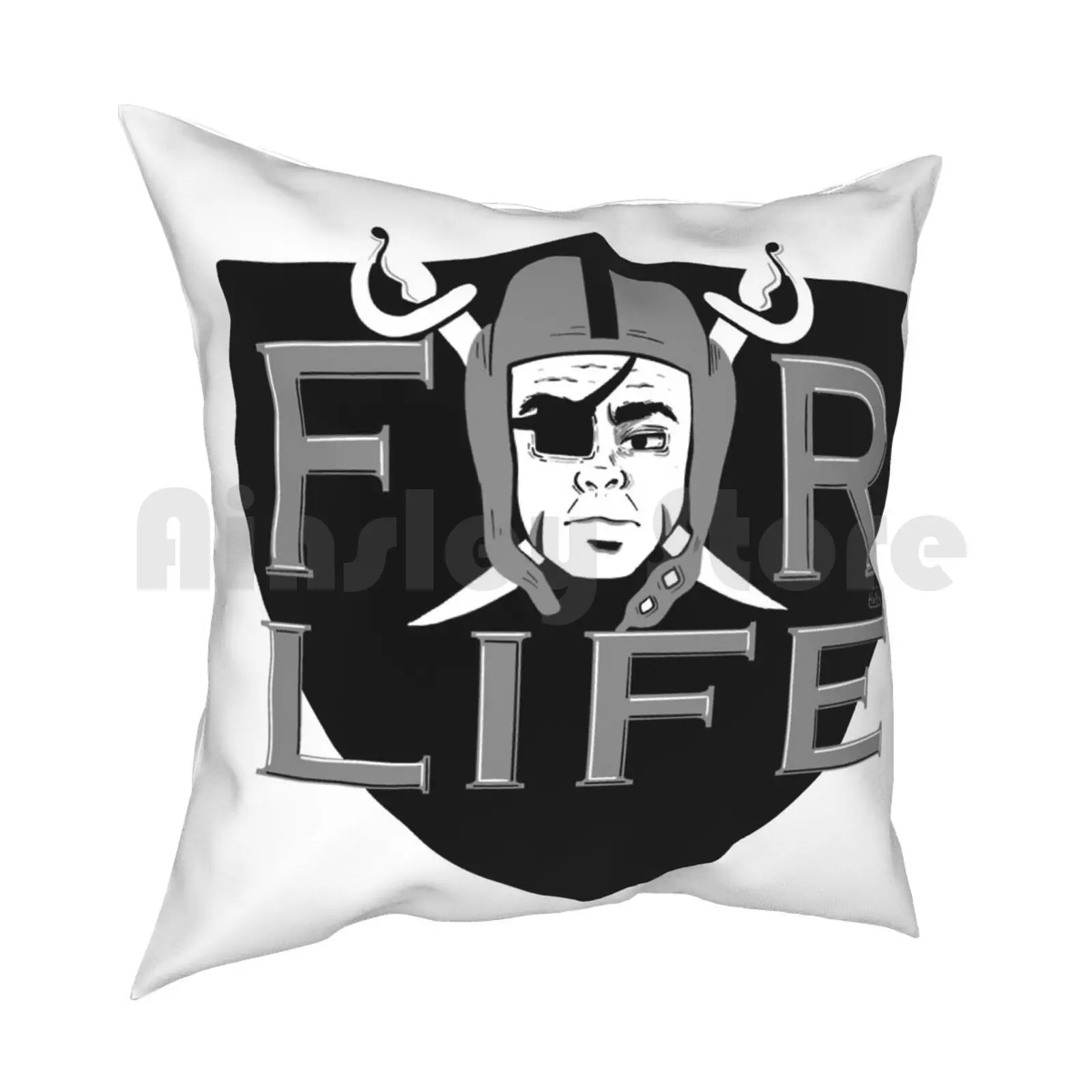 Raider For Life Pillow Case Printed Home Soft DIY Pillow cover Hollyholll Raiders Sports Football Las Vegas Football Sports