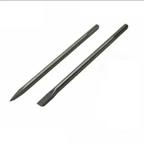 콘크리트/벽돌/벽 슬롯용 2PCS SDS-MAX 18*280-400mm 1pc 샤프 포인트 및 1pc 플랫 헤드 전기 해머 치즐의 비용 판매