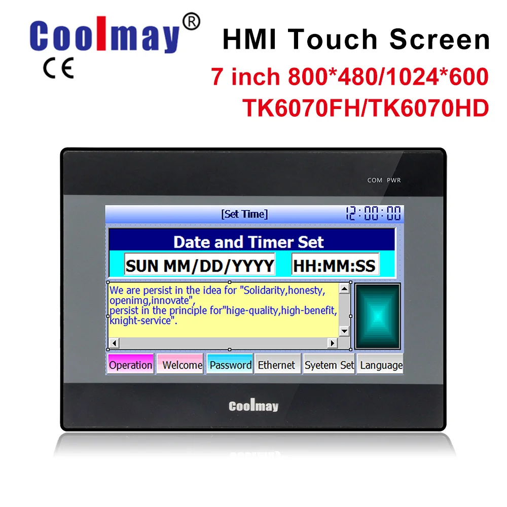 Coolmay TK6070FH HMI Touch Screen 7 inch 800*480 HMI touch panel new Human Machine Interface cnc controller  plc hmi controller